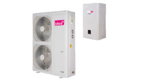 Split-type heat pumps with an air heat extraction